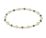 Extends Green Onyx Pearl Sincerity Pattern 4mm Bead Bracelet