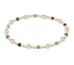 Extends Hot Mess Gemstone Pearl Sincerity Pattern 4mm Bead Bracelet