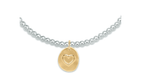 Extends Inspire Love Small Mixed Metal Charm Classic 2mm Bead Bracelet