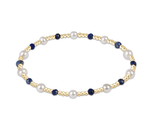Extends Lapis Pearl Sincerity Pattern 4mm Bead Bracelet