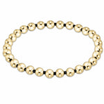Onyx Gameday Hope Grateful 5mm Gold Bead Bracelet