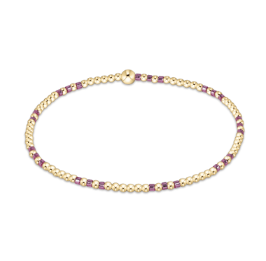 Pink Metallic Hope Joy 2mm Bead Bracelet
