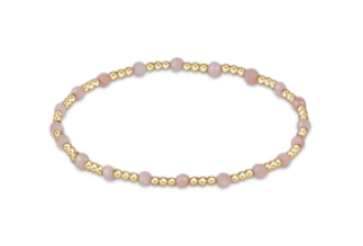 Pink Opal Gold Sincerity 3mm Bracelet