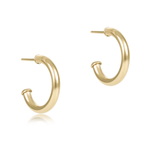 Round 0.5" Smooth 2mm Hoop Earrings