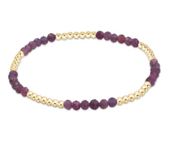 Ruby Gemstone Blissful 2.5mm Bead Bracelet