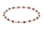 Ruby Gemstone Gold Sincerity Pattern 3mm Bead Bracelet