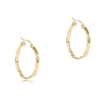 Scalloped 1.25" Smooth Hoop Earrings