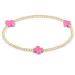 Signature Cross 2mm Bright Pink Bracelet