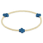 Signature Cross 2mm Cobalt Bracelet