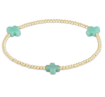 Signature Cross 2mm Mint Bracelet