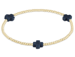 Signature Cross 2mm Navy Bracelet