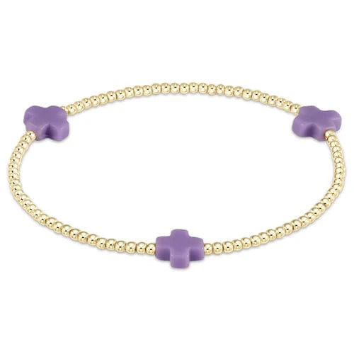 Signature Cross 2mm Purple Bracelet
