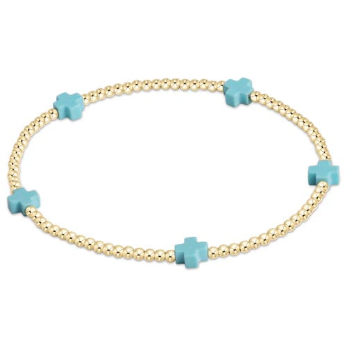 Turquoise Bead Cross Bracelet – Handmade Faith-Based Jewelry, Adjustable Style