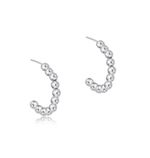 Sterling 3mm Beaded Classic 1" Hoops