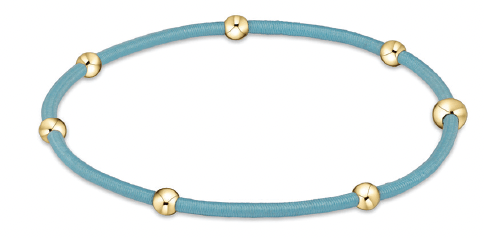 Turquoise "e"ssentials hair tie