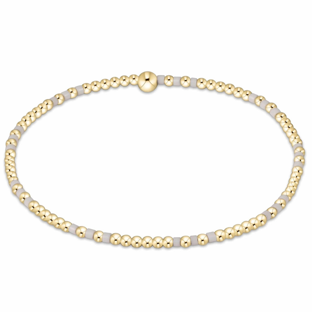 White Gameday Hope Gold Joy Bracelet