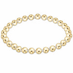 White Gameday Hope Grateful 5mm Gold Bead Bracelet