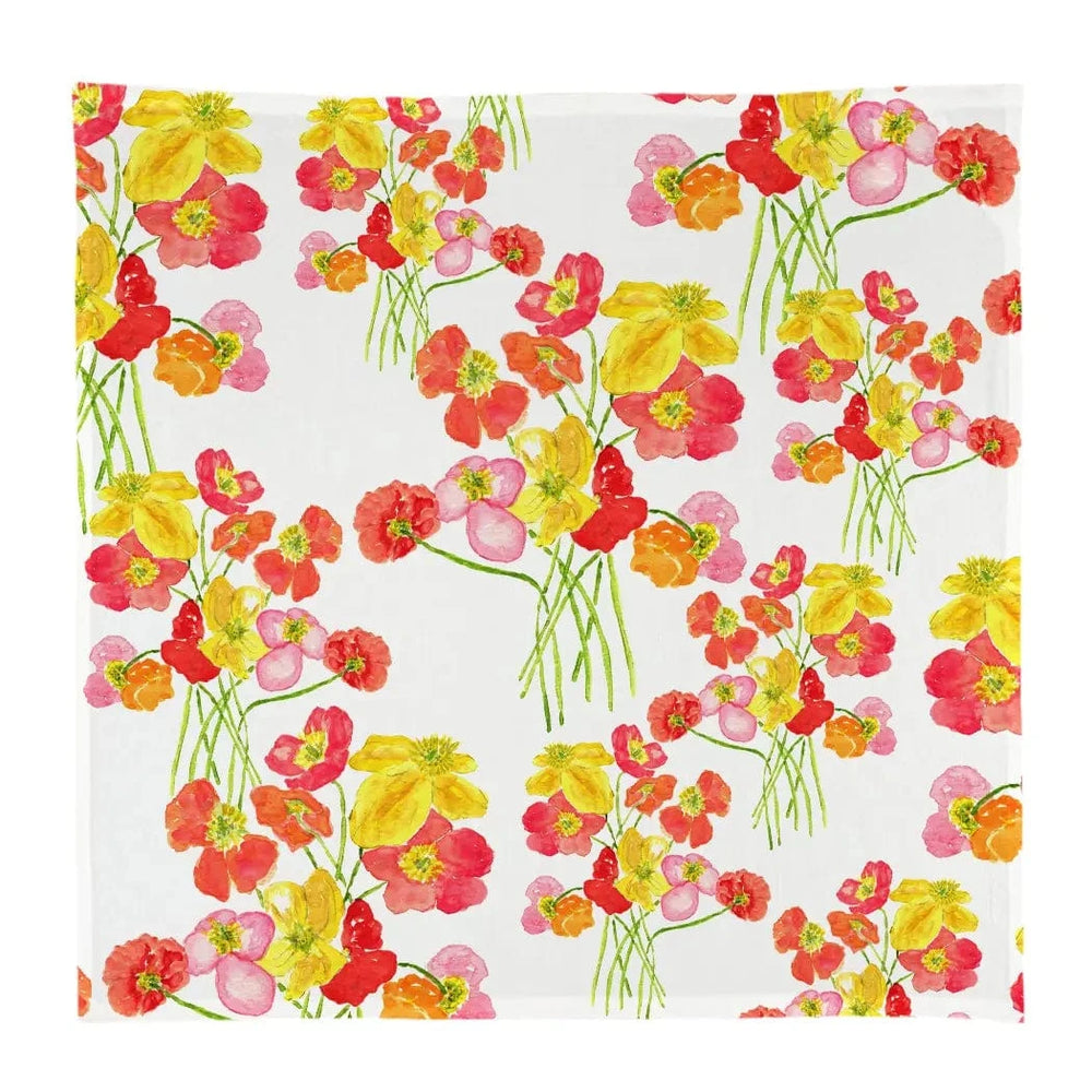 Colorful Poppies Kitchen Square Towel