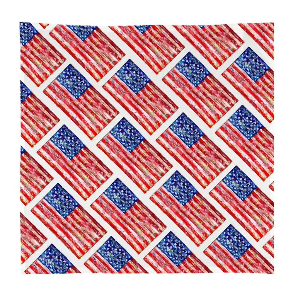 Red White & Blue Kitchen Square Towel