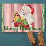 Santa & Presents Vinyl Floor Mat