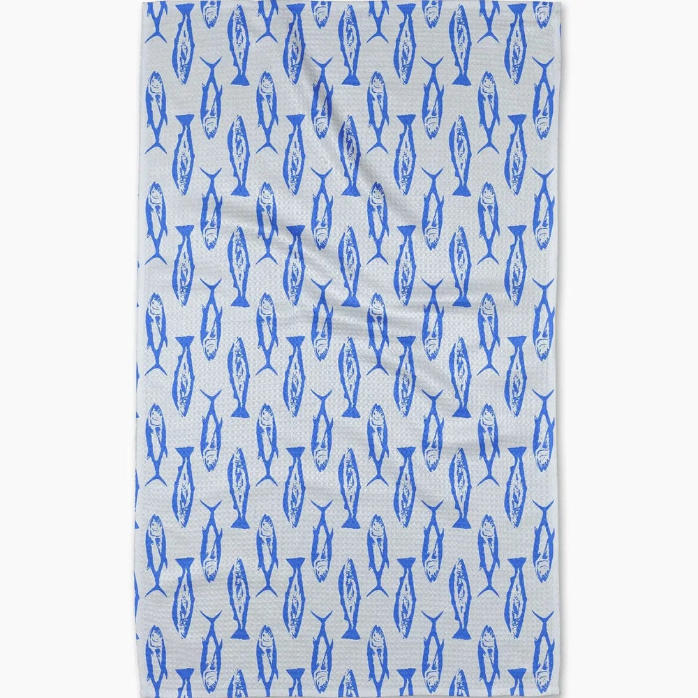 Geometry Coastal Catch Tea Towel