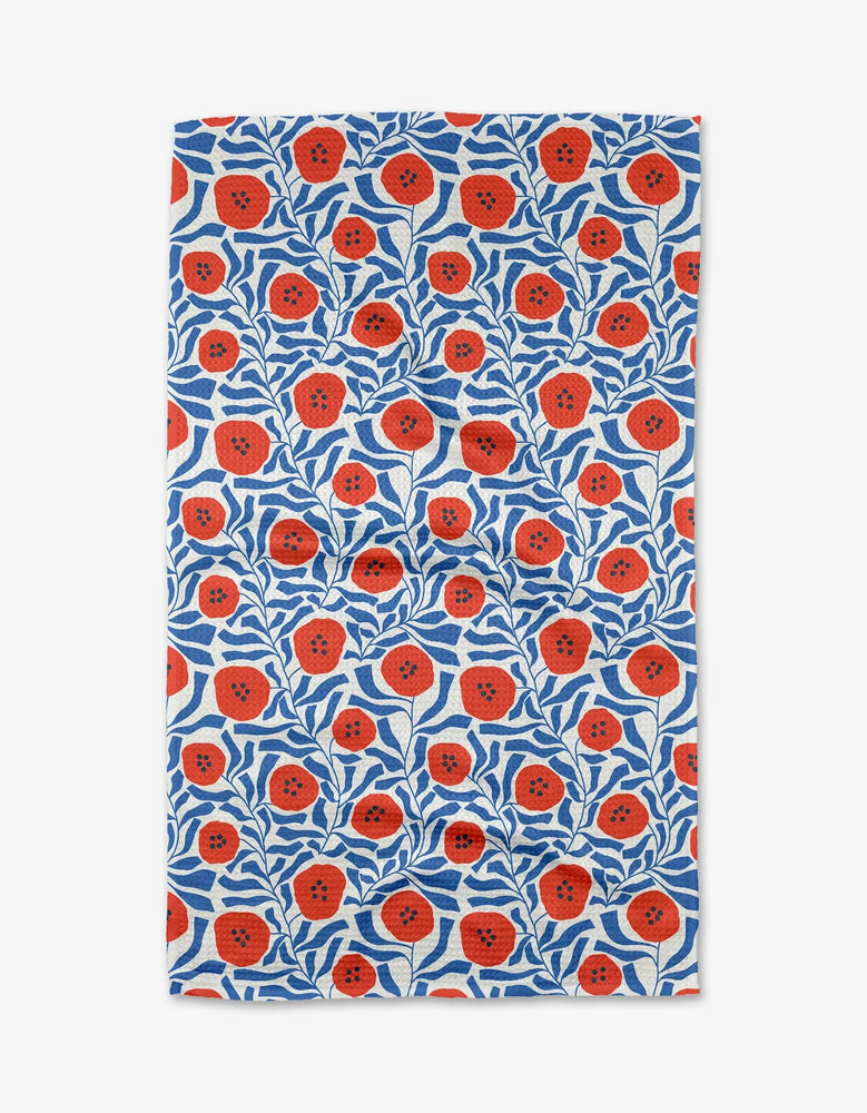 Dancing Poppies Tea Towel