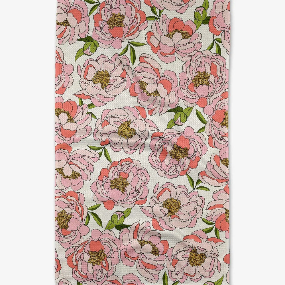 Peony Paradise Tea Towel