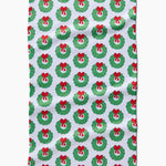 Wreath Wishes Tea Towel