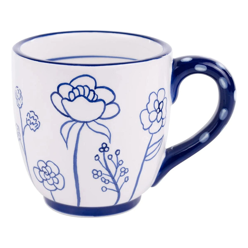 Blue & White Flower Mug