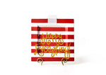 Red Stripe Big Square Happy Everything Platter