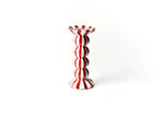 Red Stripe Medium Candle Holder