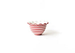 Red Stripe Ruffle Bowl