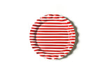 Red Stripe Ruffle Round Platter