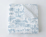 Ida Mae Home Blue Aledo Toile Baby Blanket