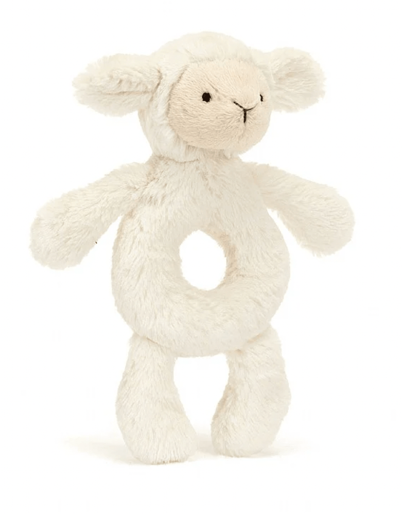 Jellycat Bashful Lamb Ring Rattle