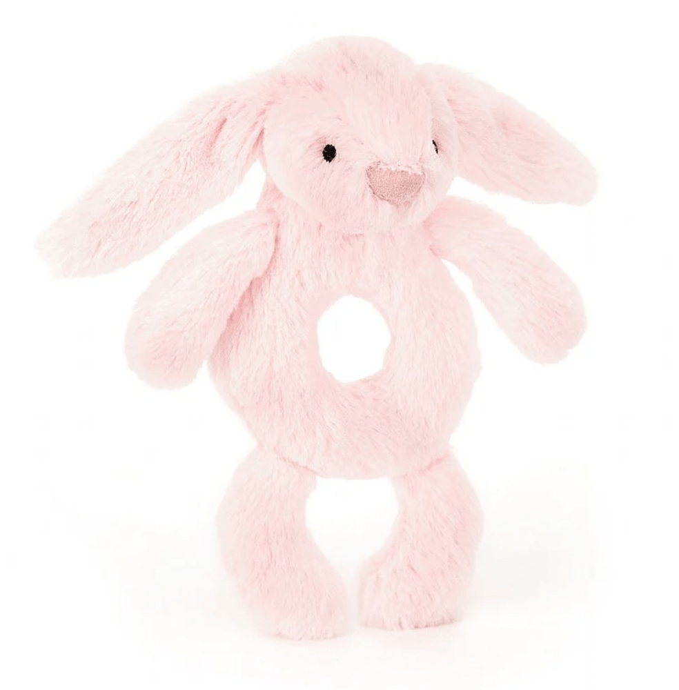 Jellycat Bashful Pink Bunny Ring Rattle