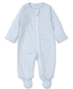 Kissy Kissy 3-6M Blue Stripes Zip Footie