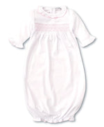 Kissy Kissy Newborn White & Pink Smocked Gown