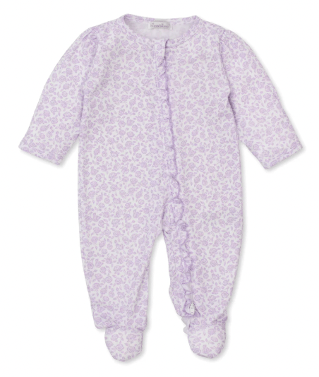 Lilac Floral 0-3M Zip Footie