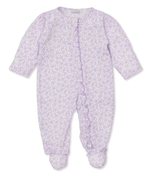 Lilac Floral 0-3M Zip Footie