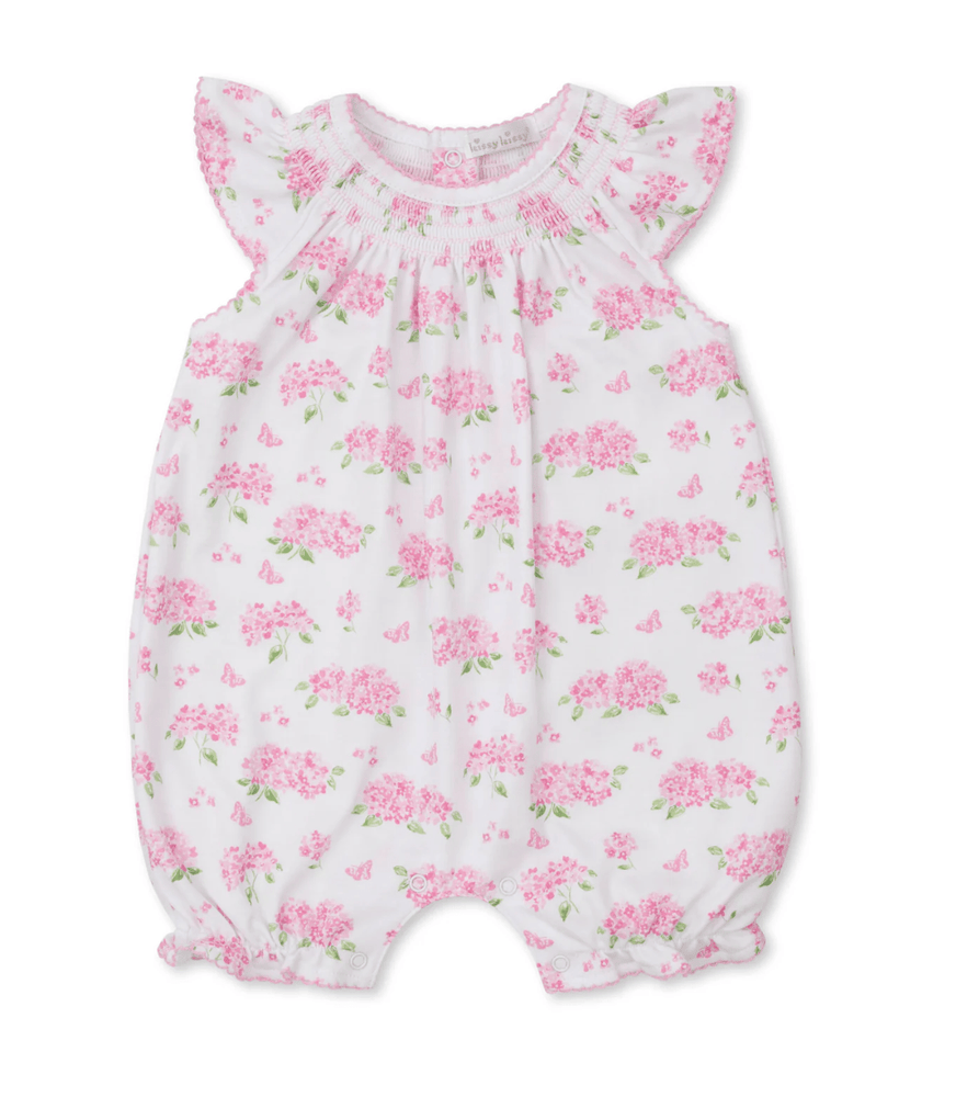 Pink Hydrangeas 0-3M Short Playsuit