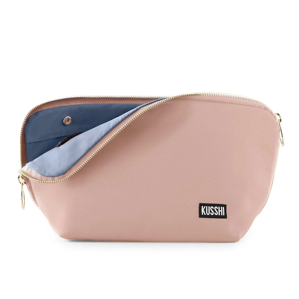 Kusshi Blush & Grey Signature Makeup Bag