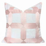 Laura Park Laura Park Embroidered Pink 22x22 Pillow