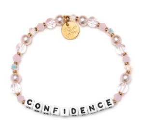 Confidence Pink Splatter Little Words Project Bracelet