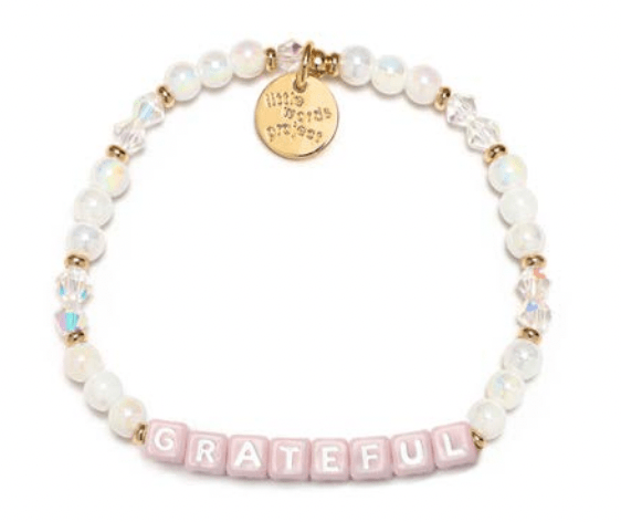 Grateful Pink Little Words Project Bracelet