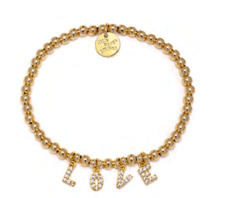 Love Dripping Gold Little Words Project Bracelet