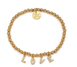 Love Dripping Gold Little Words Project Bracelet