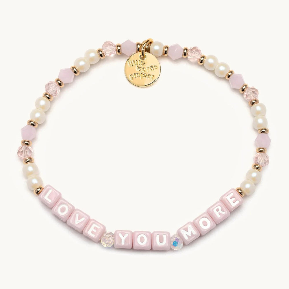 Love You More Pink Little Words Project Bracelet