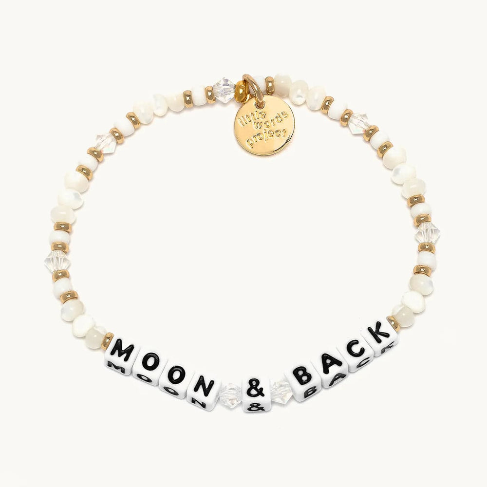 Moon & Back Neutral Little Words Project Bracelet