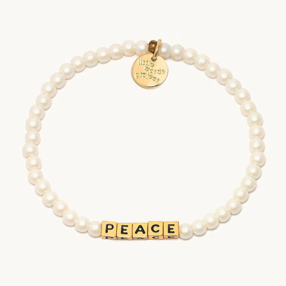 Peace Pearl Little Words Project Bracelet